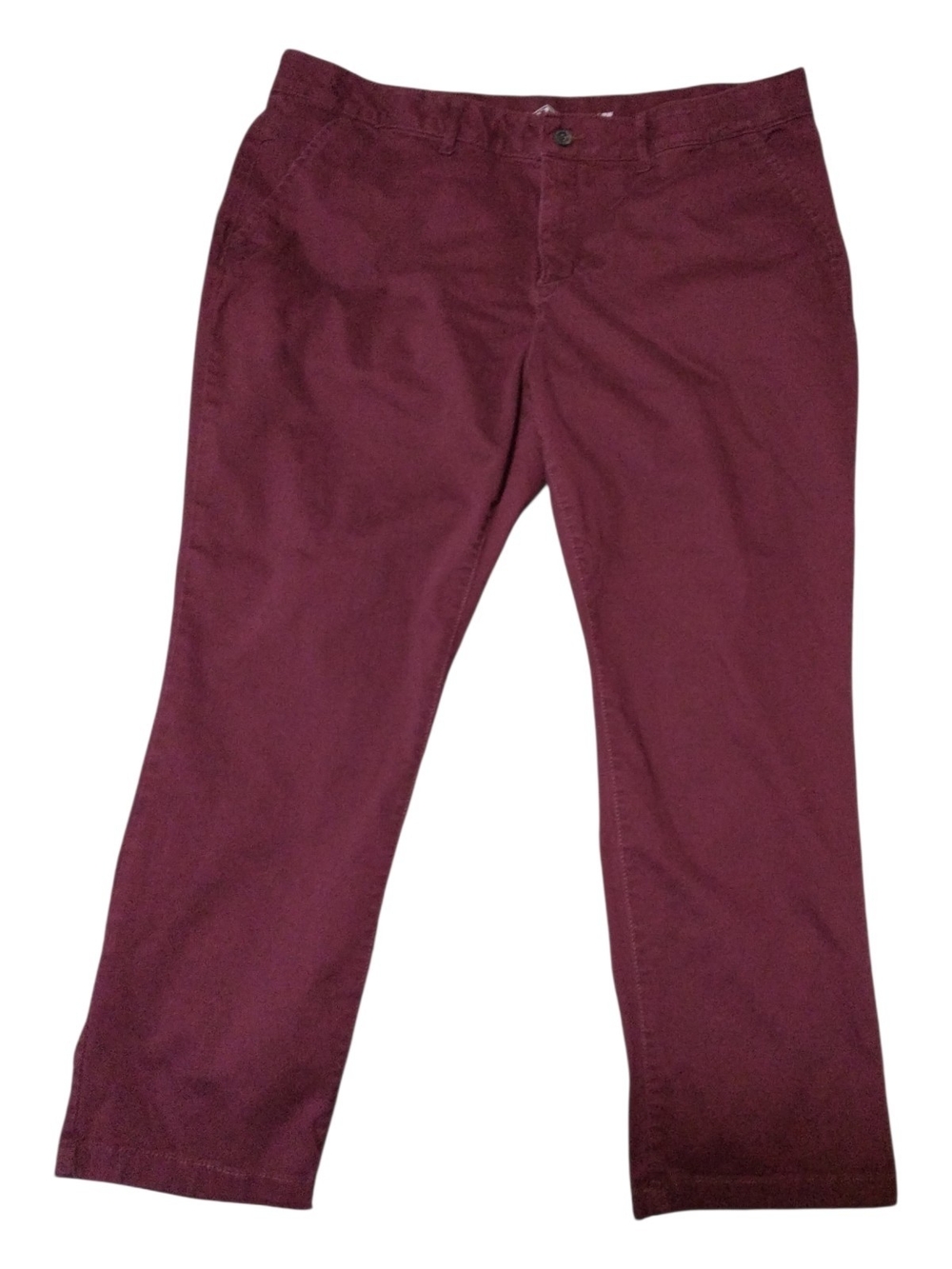 St. John's Bay Women's Straight Leg Pants in Burgundy Size 18W